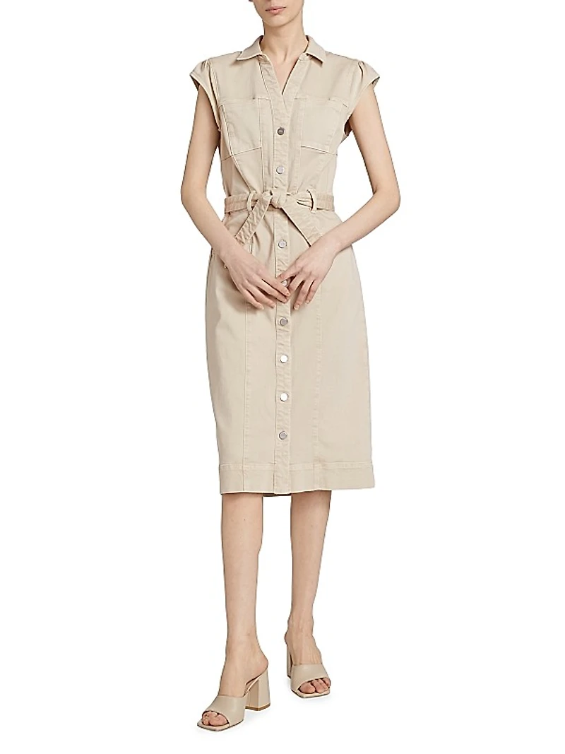 Jaxsyn Tie-Waist Midi-Dress