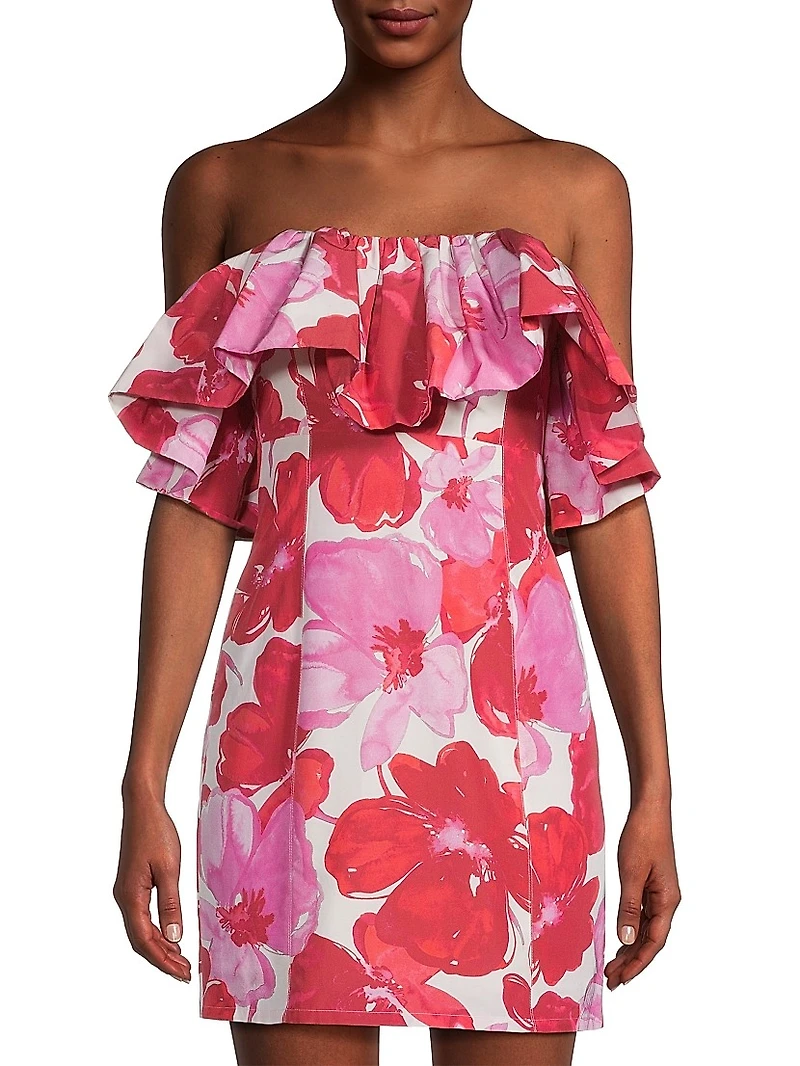 Summer Reverie Stella Ruffled Off-The-Shoulder Minidress