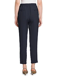 Drawstring Stretch Silk Pants