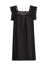 Almadia Lace-Detailed Shift Dress