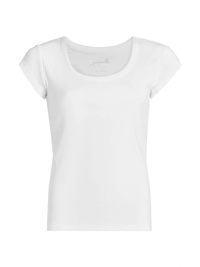 Milla Short-Sleeve Rib-Knit Top