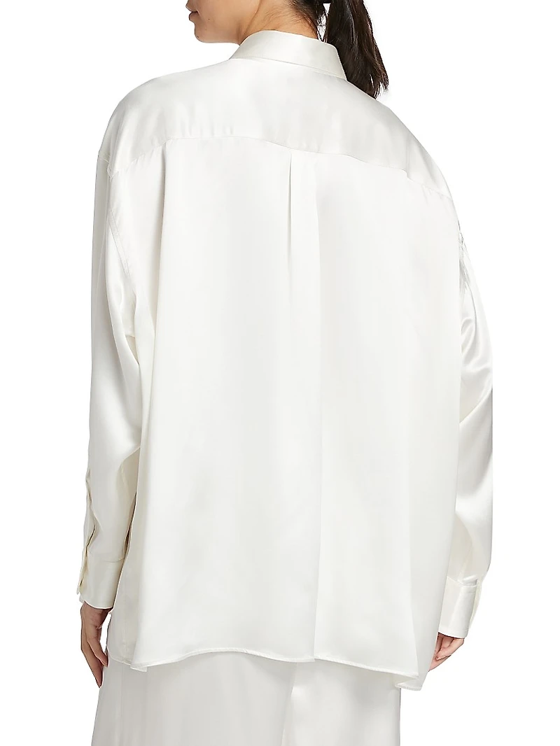 Leo Silk Button-Front Shirt