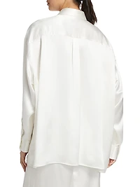 Leo Silk Button-Front Shirt