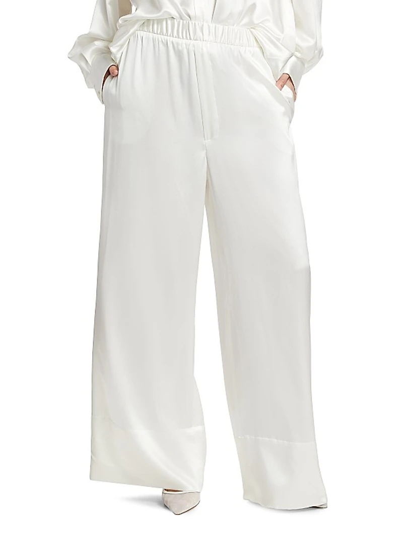Kay Silk Wide-Leg Pants