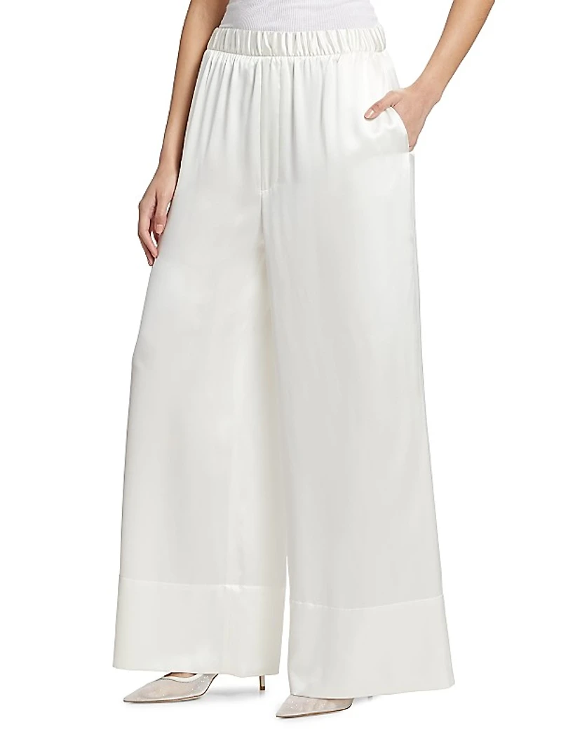 Kay Silk Wide-Leg Pants