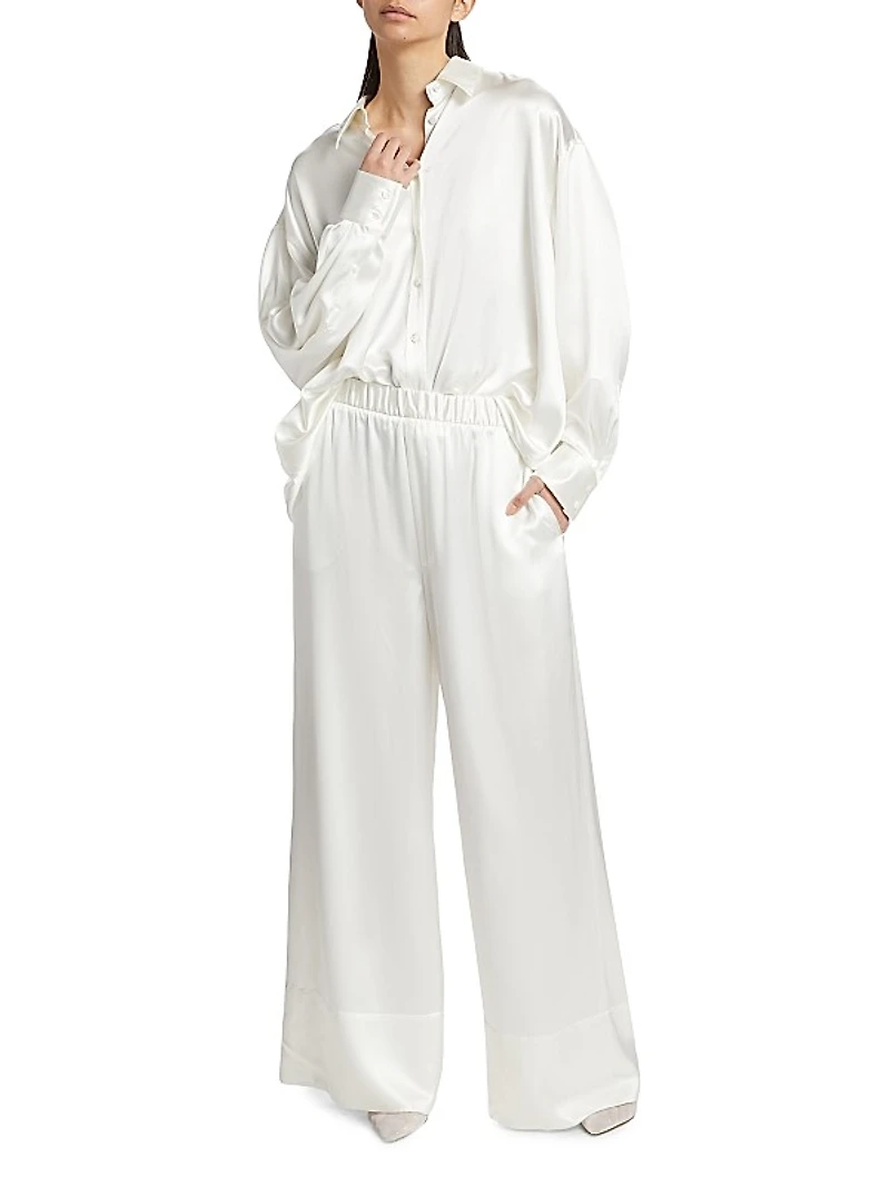 Kay Silk Wide-Leg Pants