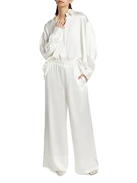 Kay Silk Wide-Leg Pants