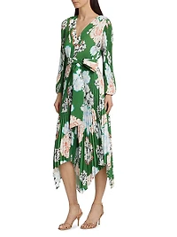Liora Floral Pleated Midi-Dress