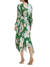 Liora Floral Pleated Midi-Dress