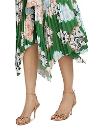 Liora Floral Pleated Midi-Dress
