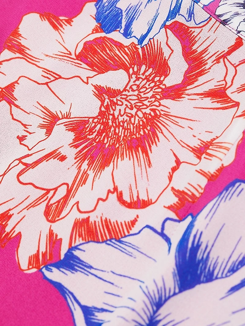 Nanci Petals Bloom Ruffled Midi-Dress