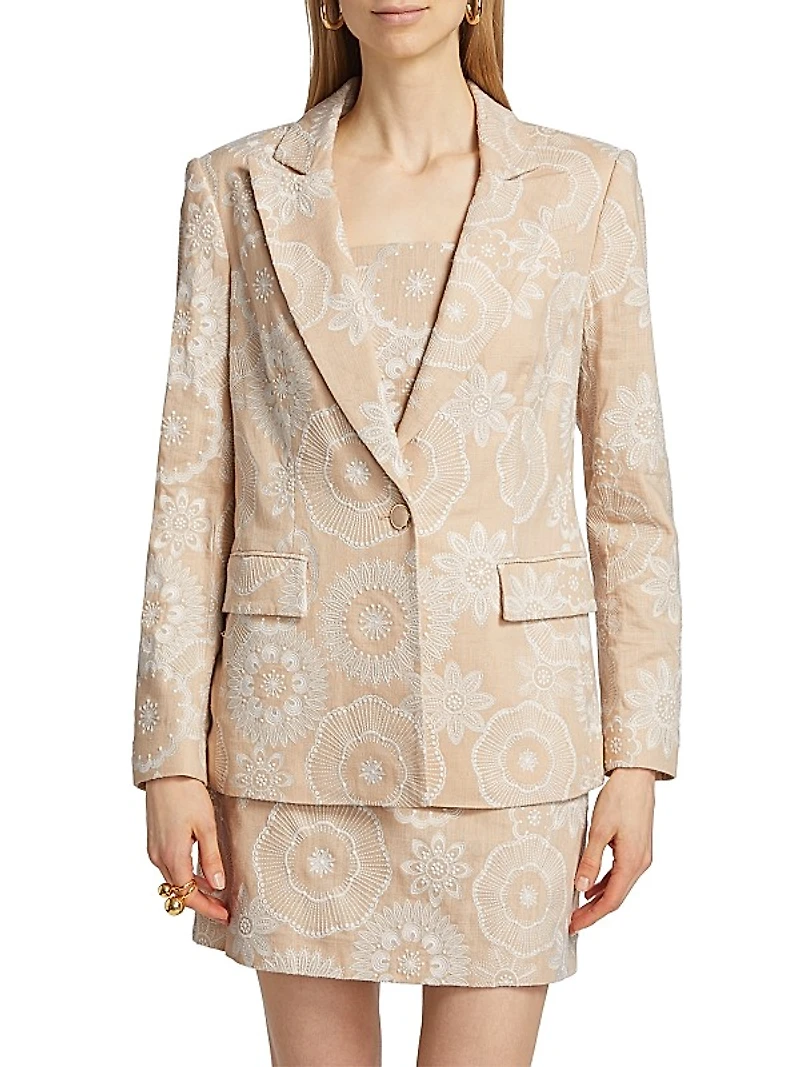 Embroidered Blazer