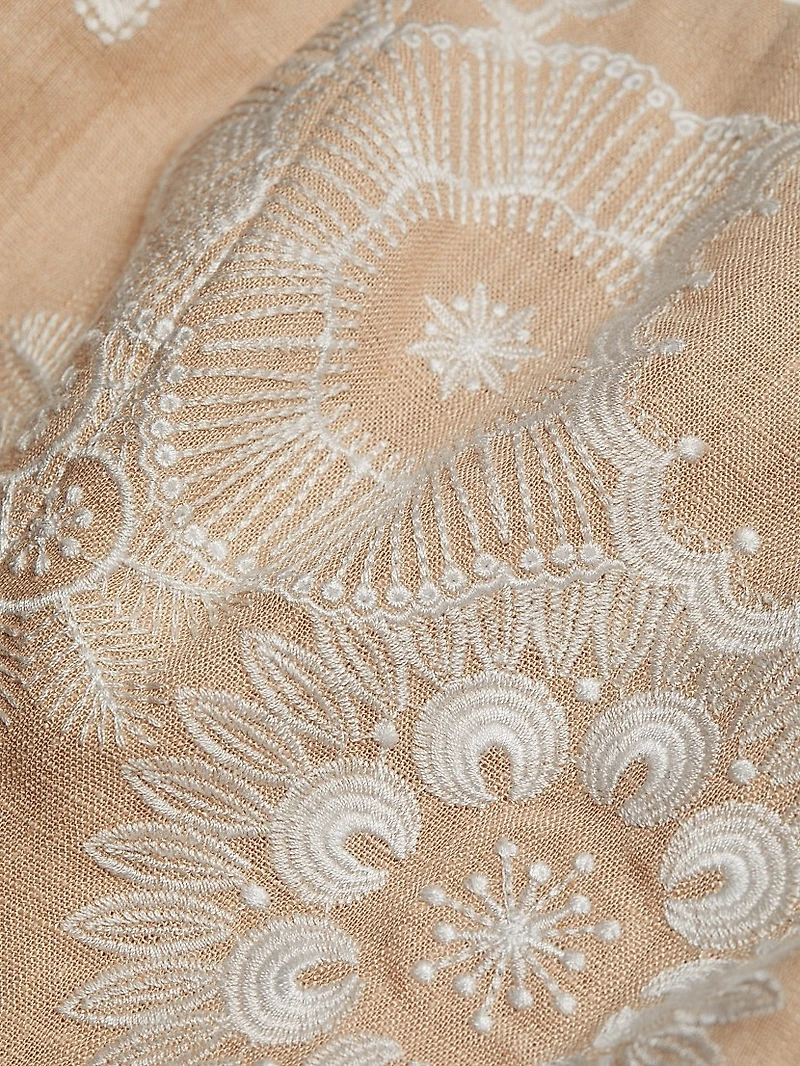 Embroidered Crop Top