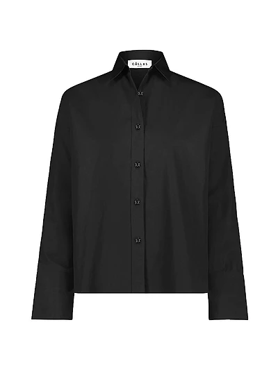 Sirene - Poplin Shirt Venice Print Scarf Back