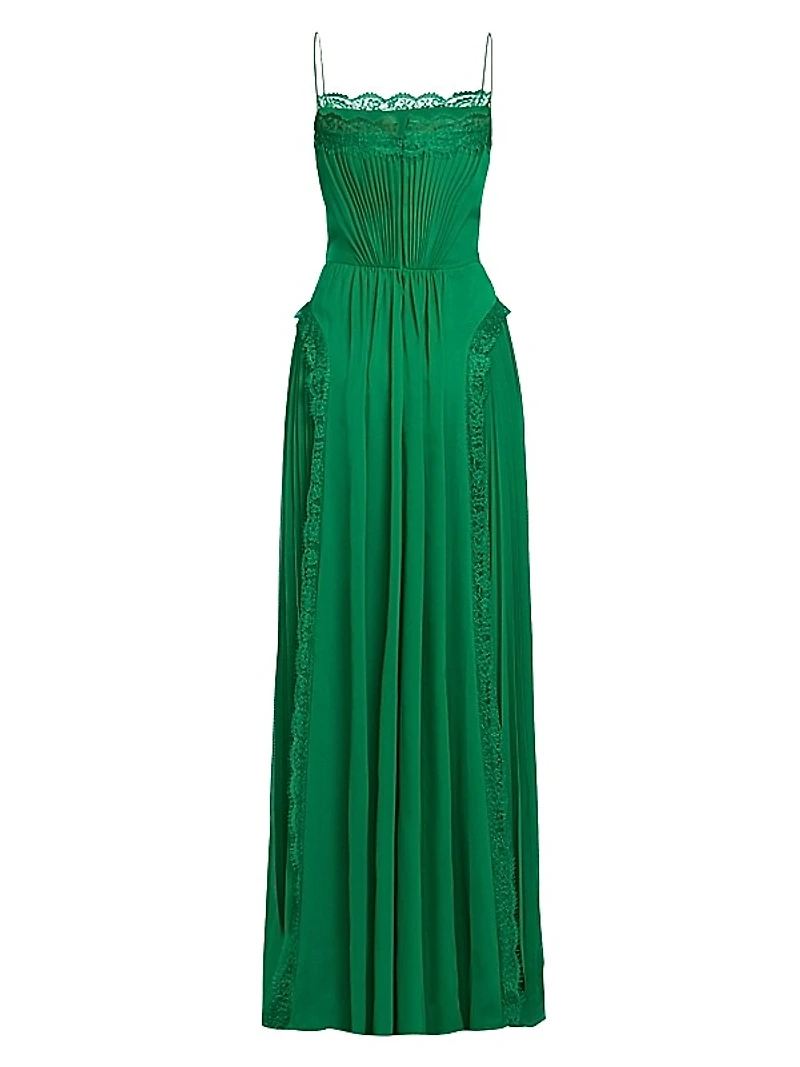 Pleated Tulle Gown