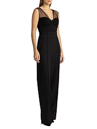 Tulle Bustier Top Jumpsuit