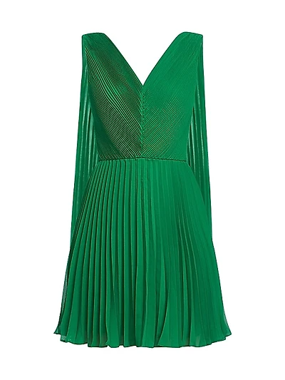 Pleated Cape Minidress