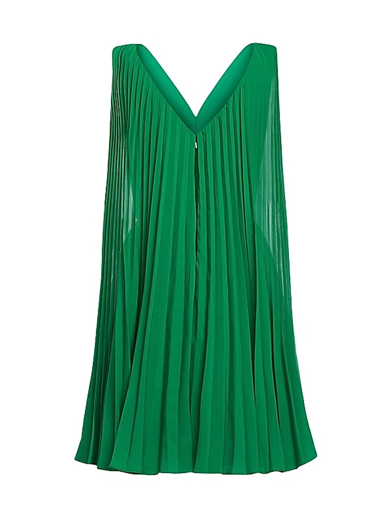 Pleated Cape Minidress