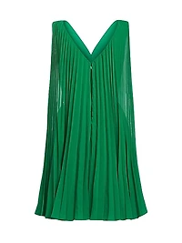 Pleated Cape Minidress
