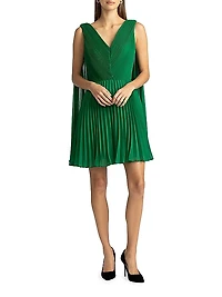 Pleated Cape Minidress