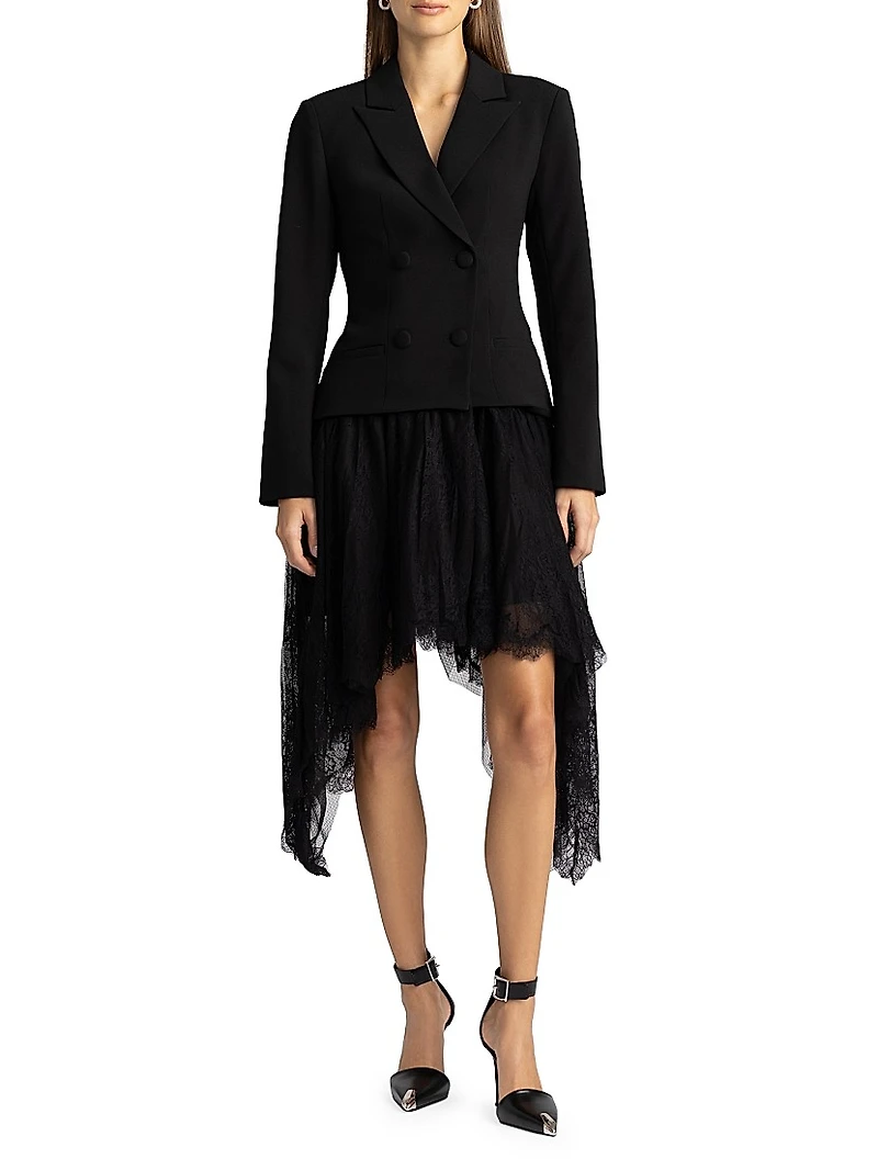 Chantilly Lace Blazer Dress
