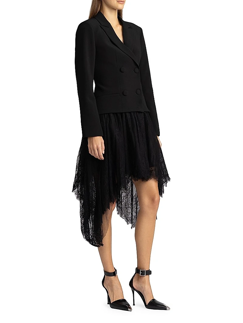 Chantilly Lace Blazer Dress