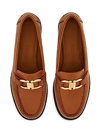 Maryan Gancini Leather Loafers