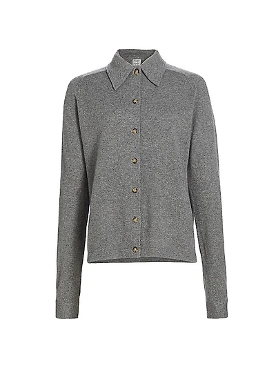 Cashmere Raglan-Sleeve Cardigan