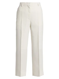 Straight-Leg Crop Trousers