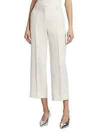 Straight-Leg Crop Trousers