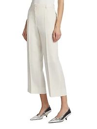 Straight-Leg Crop Trousers
