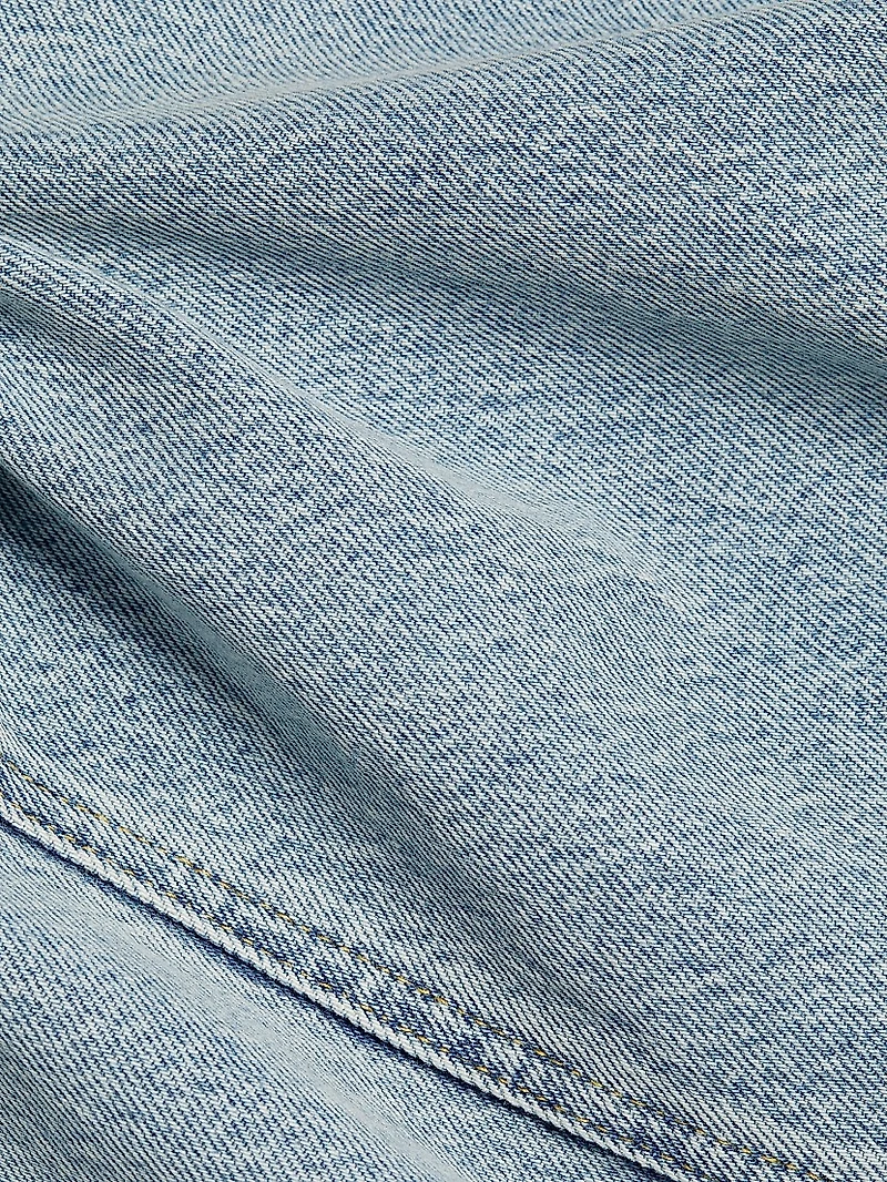 Denim A-Line Midi-Skirt