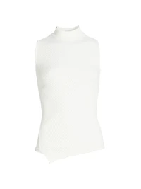 Asymmetric Rib-Knit Top