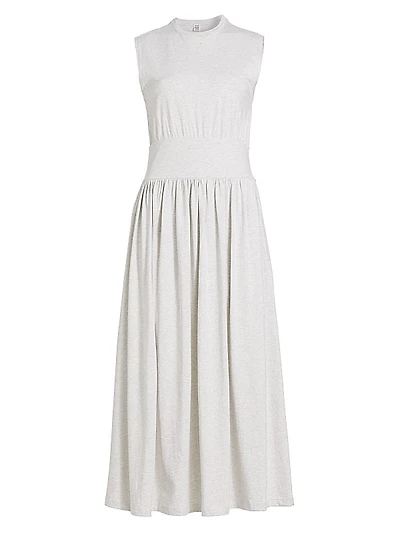 Cotton Sleeveless Midi-Dress