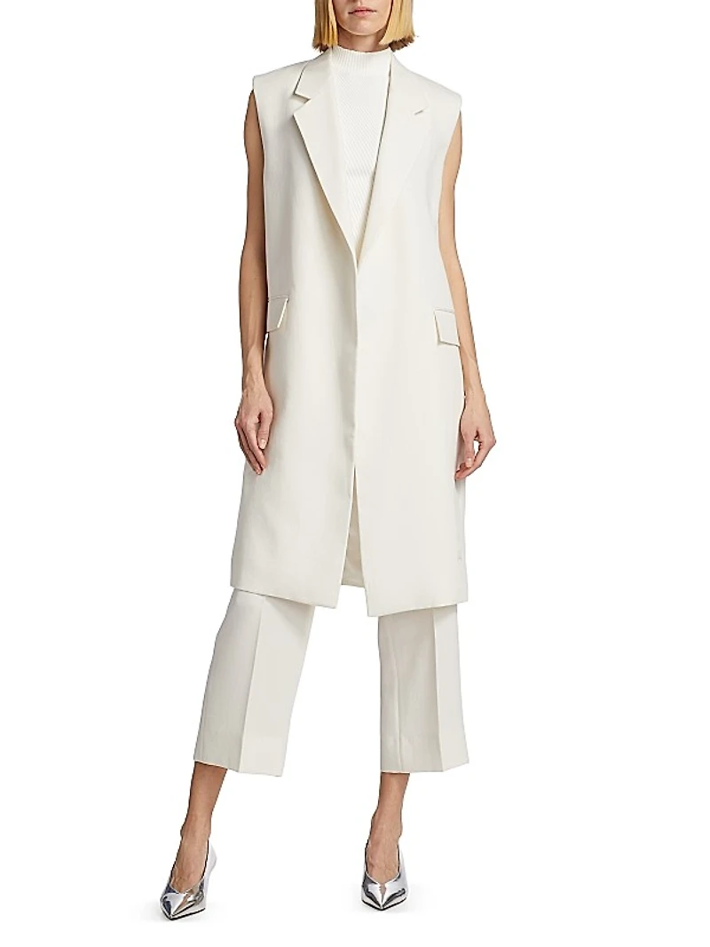 Grain De Poudre Sleeveless Coat