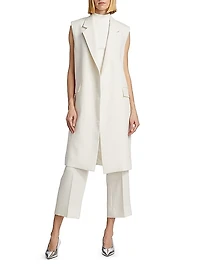 Grain De Poudre Sleeveless Coat