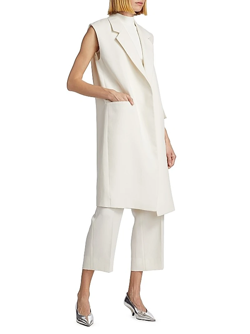 Grain De Poudre Sleeveless Coat