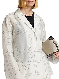 Monogram Cotton-Blend Pajama-Style Top