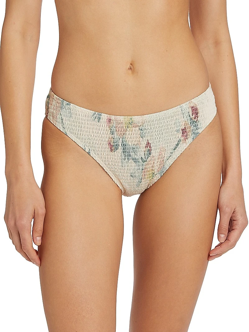 Floral Smocked Bikini Bottom