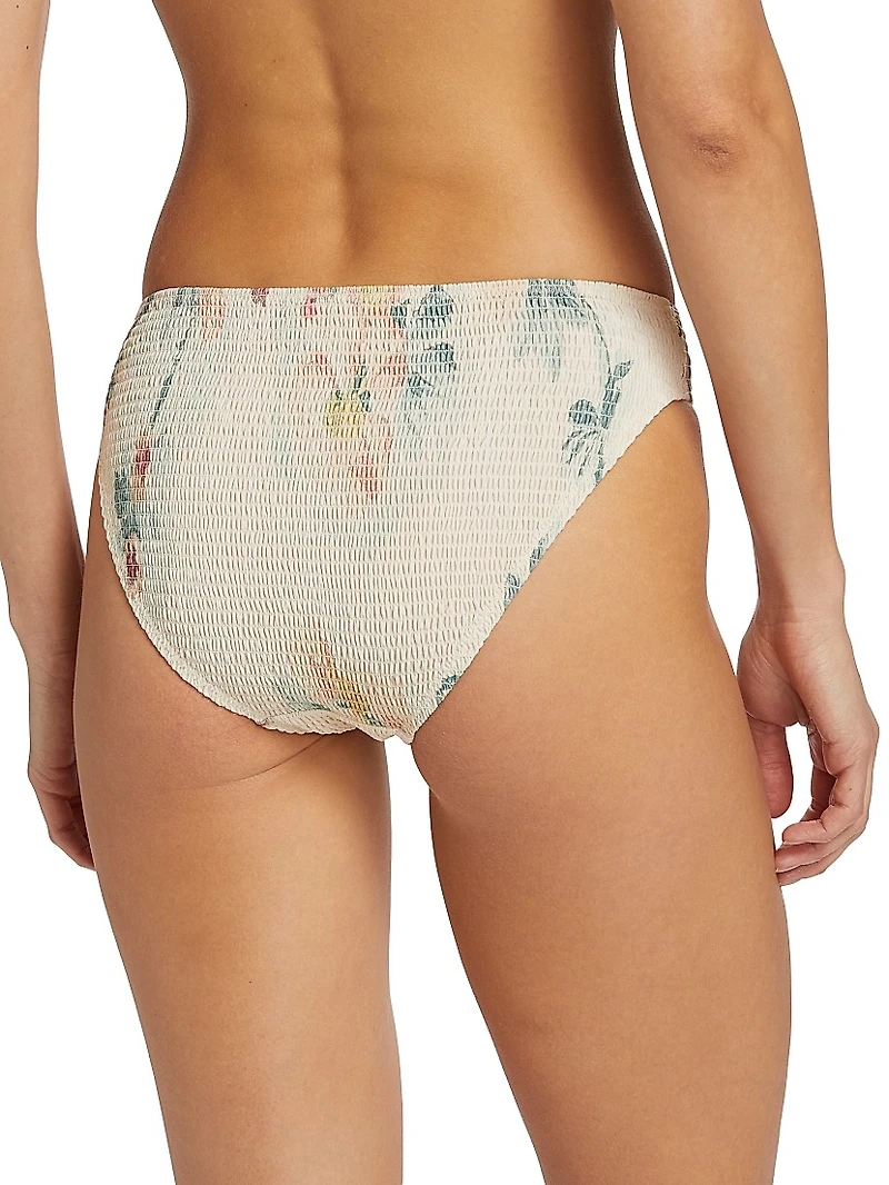 Floral Smocked Bikini Bottom