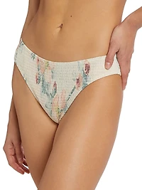 Floral Smocked Bikini Bottom