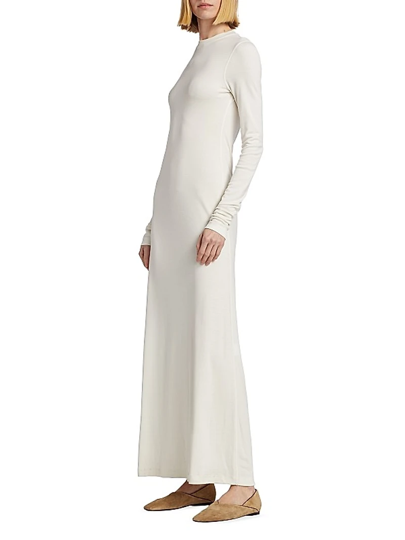 Jersey Long-Sleeve Maxi Dress