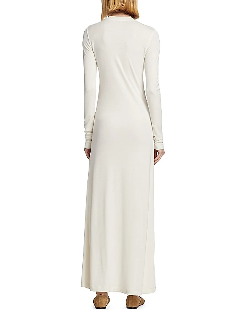 Jersey Long-Sleeve Maxi Dress