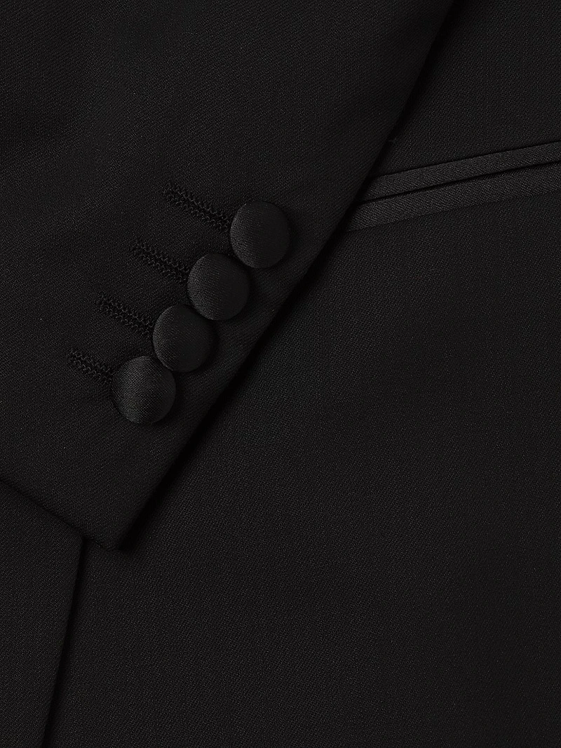 Stretch-Wool Peak-Lapel Tuxedo