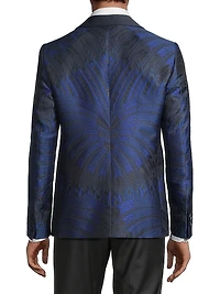 Leaf Silk-Blend One-Button Dinner Jacket