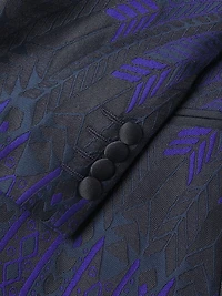 Leaf Silk-Blend One-Button Dinner Jacket