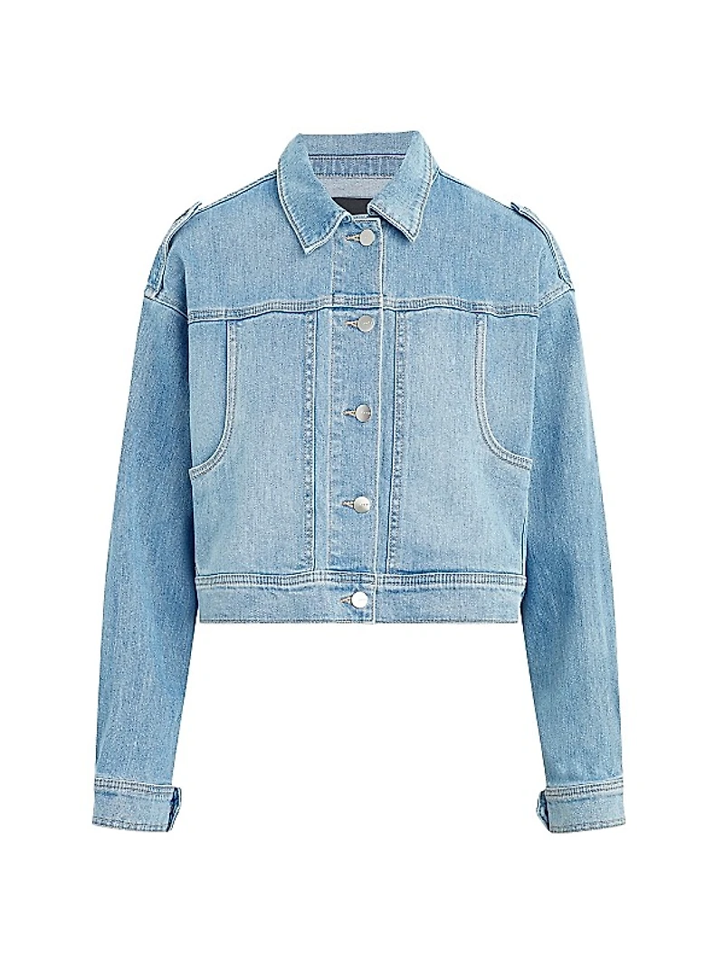 Utility Cropped Denim Jacket