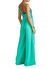 Khi Draped Satin Jumpsuit