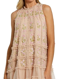 Sequined Ruffled Minidress