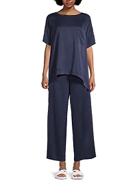 Washable Silk T-Shirt & Pants Pajamas